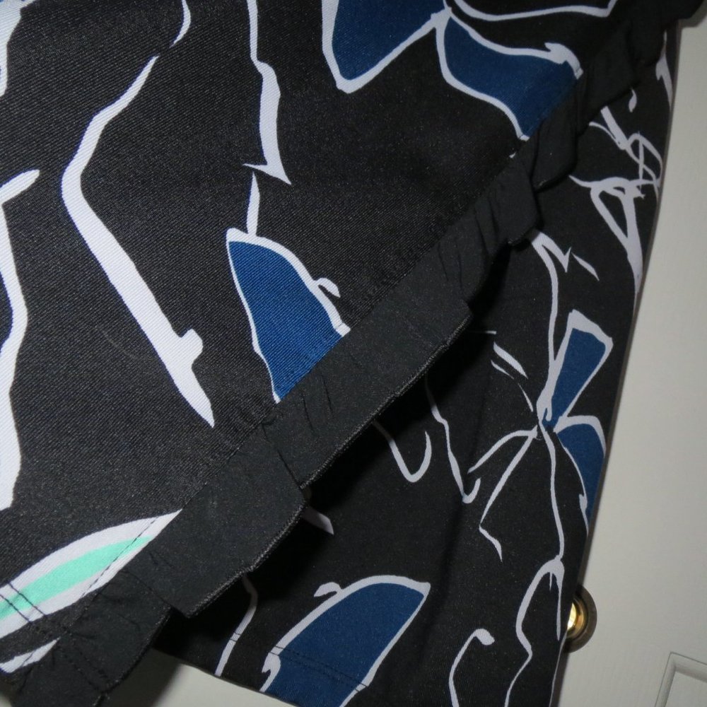 Callaway Black Skort with Blue, White and Mint Abstract Print - Picture 2 of 3